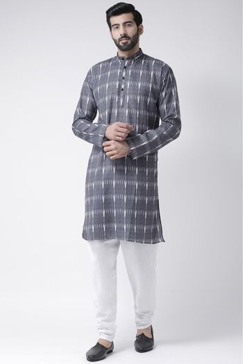 Cotton Kurta Pajama In Grey Colour - KP5300590