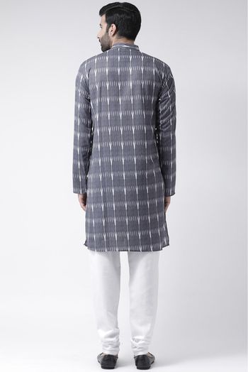 Cotton Kurta Pajama In Grey Colour - KP5300590