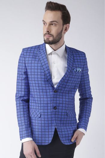 Polyester Blazer In Blue Colour - JK5300702