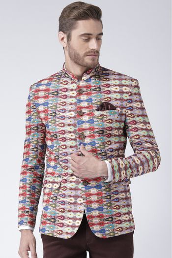 Polyester Blazer In Multicolour - JK5300739