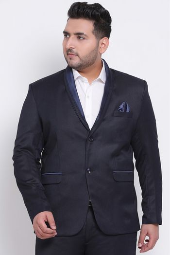 Polyester Viscose Blazer In Blue Colour - JK5300882