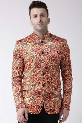 Polyester Viscose Blazer In Multicolour - JK5300862