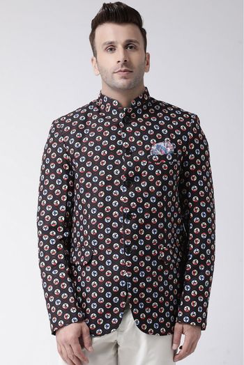 Polyester Viscose Blazer In Multicolour - JK5300874