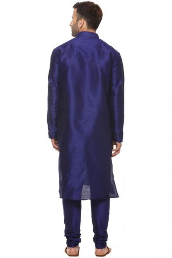 Silk Blend Kurta Pajama In Blue Colour - KP5300447