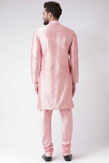 Silk Blend Kurta Pajama In Pink Colour - KP5300574