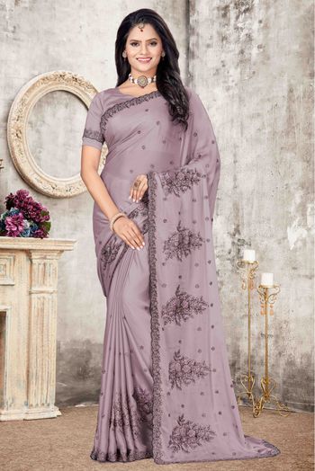 Rangoli Silk Designer Saree In Lavender Colour - SR1542582