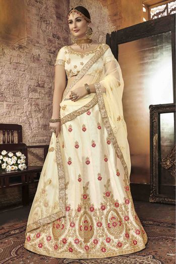 Velvet Hand Work Bridal Lehenga Choli In Pink Colour - LD4900601