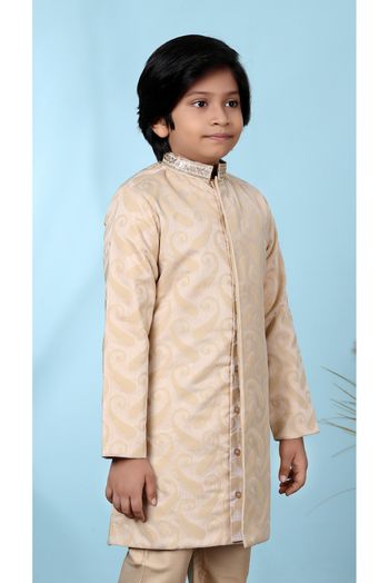 Handloom Silk Jacket In Beige Colour - BK2710946