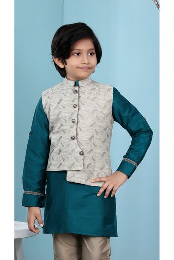 Handloom Silk Jacket In Beige Colour - BK2710973