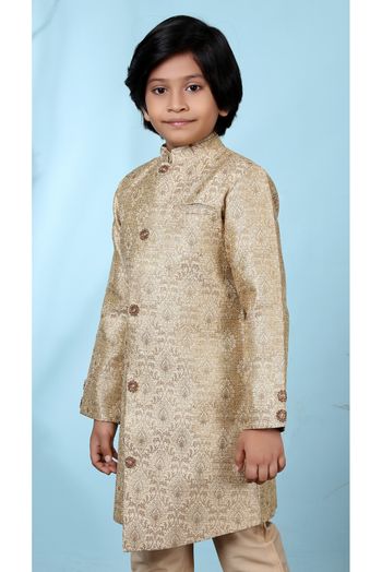 Jacquard Jacket In Gold Colour - BK2710945