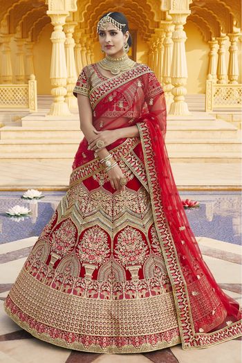 Heavy Bridal Lehenga Choli with Heavy Embroidery work-Cloths