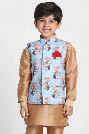 Cotton Silk Blend Party Wear Jacket In Multicolour