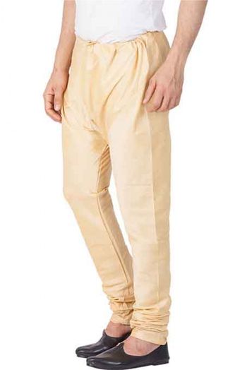 Cotton Silk Pajama In Gold Colour