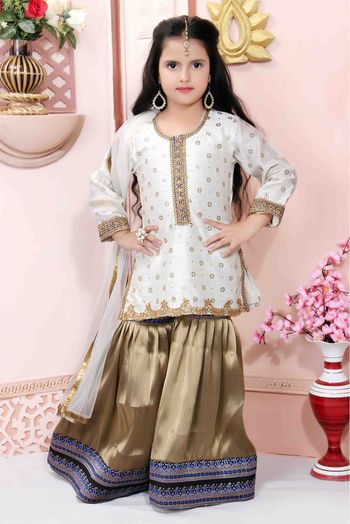 The Simple Shiny Purple Color Party Wear Sharara Suit