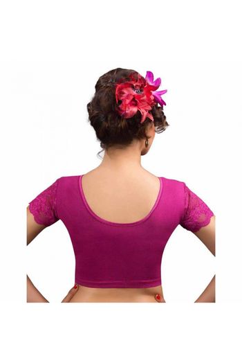 Cotton Lycra Stretchable Non Padded Blouse In Magenta Colour - BL4740255