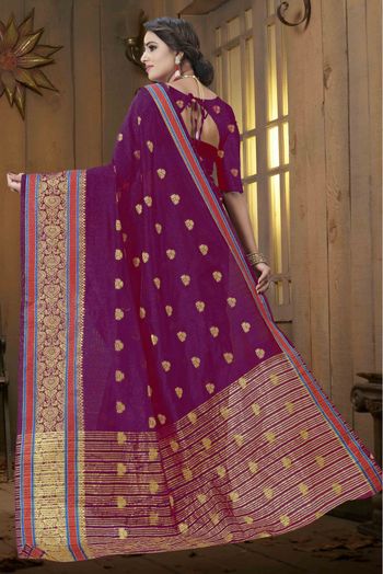 Cotton Silk Traditional Saree In Pink Colour - SR3233167