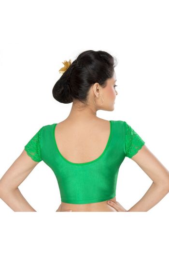 Stretch Lycra Stretchable Non Padded Blouse In Green Colour - BL4740232