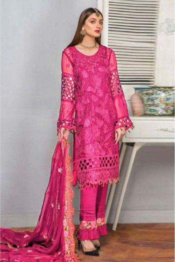 Dark pink colour punjabi suit design 💓pink colour punjabi suit | Rani colour  suit designs #fashion - YouTube