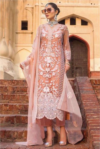 R-1030 HIT DESIGN BY SHREE FABS PURE VISCOSE JUTE EMBROIDERY STITCHED DRESS