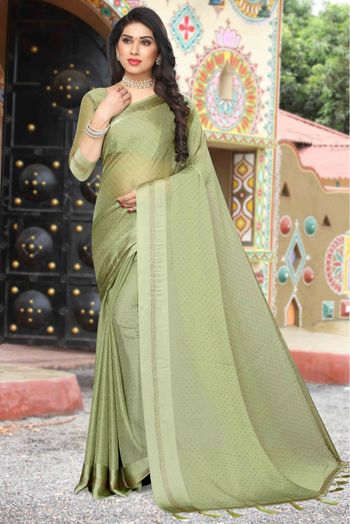 Buy Pretty Light Green Color Wear Vichitra Silk Designer Embroidered Lace  Saree Blouse | Lehenga-Saree