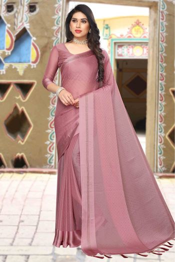 Embroidered Border Art Silk Saree in Wine : SGSA498