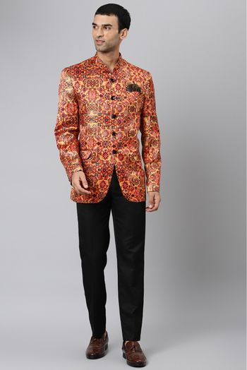 Polyester Viscose Jodhpuri Suit In Multicolour Colour