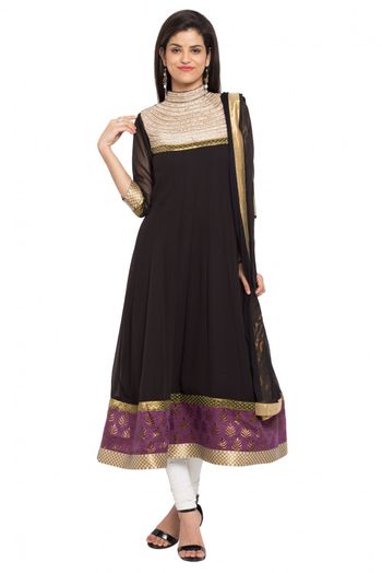 Trending | $52 - $64 - Black Anarkali Silk Plain Anarkali Suits, Black  Anarkali Silk Plain Anarkali Salwar Kameez and Black Anarkali Silk Plain  Anarkali Salwar Suits Online Shopping