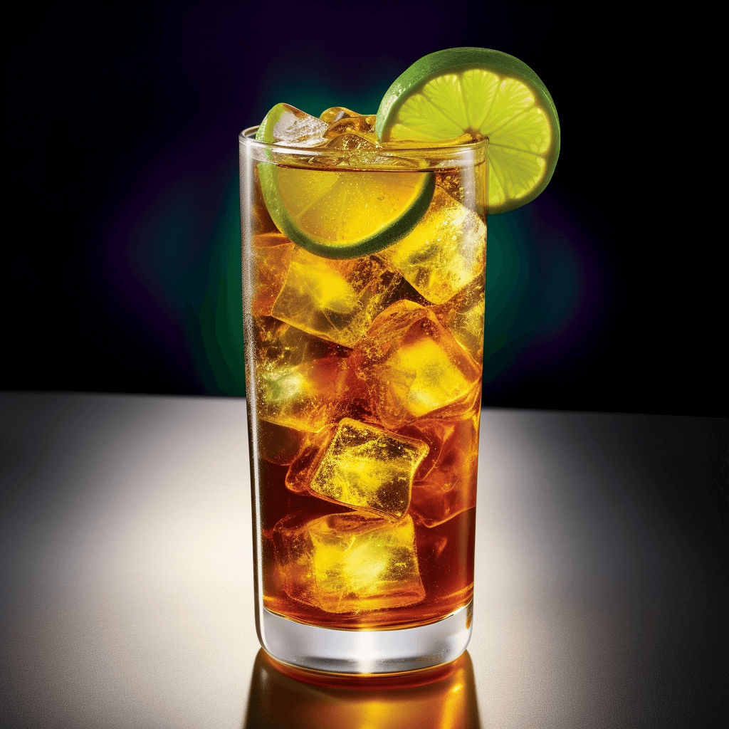 Premium Vector  Cuba libre rum and coke cocktail in glass alcohol drink  with ice lime and orange fruit piece for decor cold summer refreshing  highball beverage with cola and whiskey flat