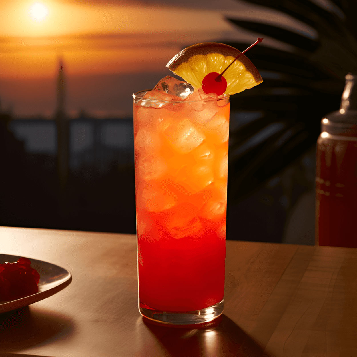 Targa In Metallo Retrò Malibu Sunrise Cocktail - 20x30 Cm, Idea Regalo Divertente Per Compleanno E Decorazione Casa