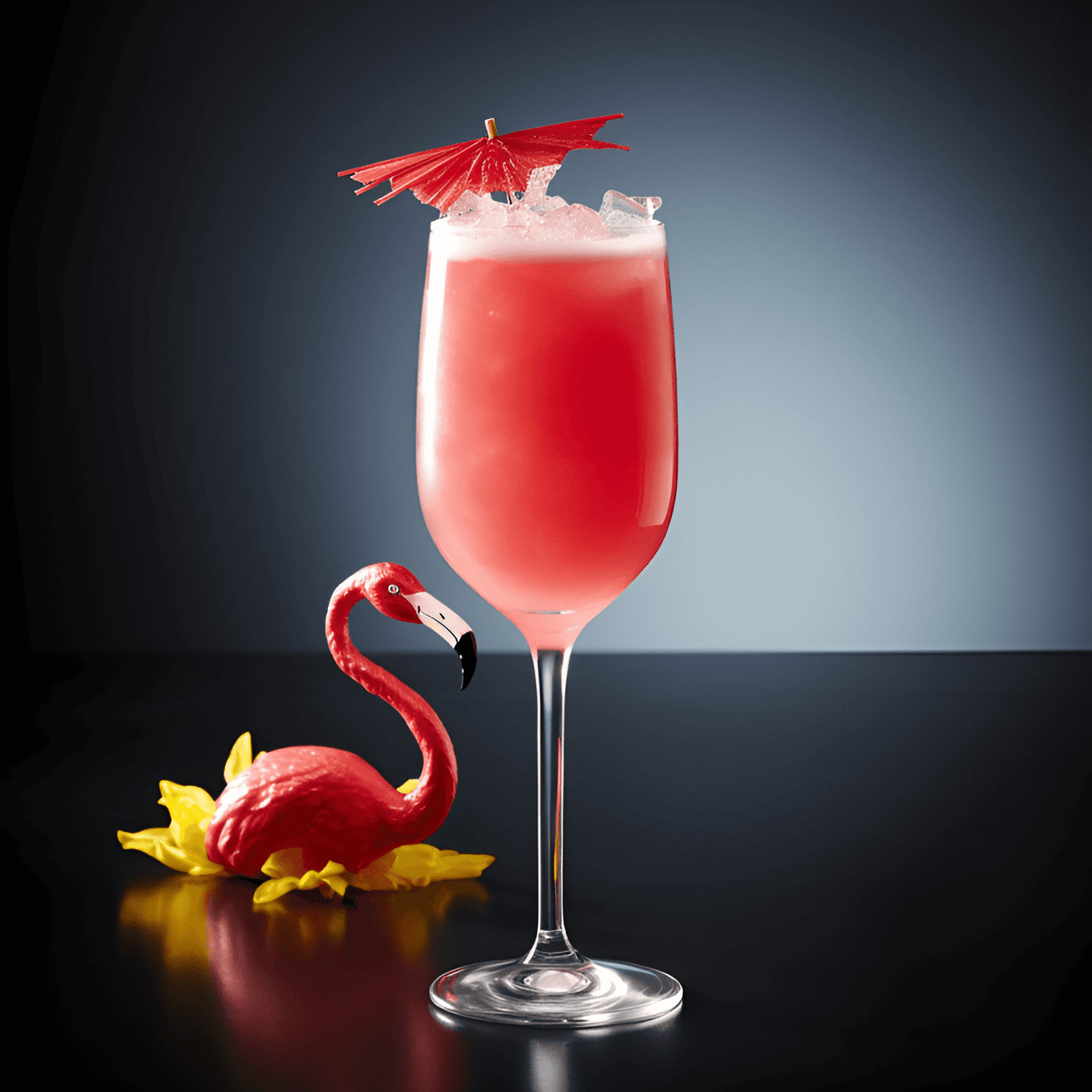 Pink Flamingo Fun and Fruity Martini Glass