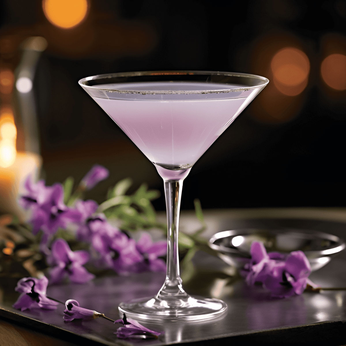 Lavender Lemon Drop Martini With Cocktail Sugar Rim Drinks