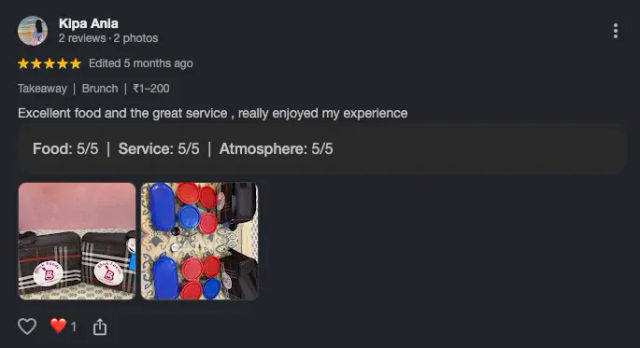 Google review by Kipa