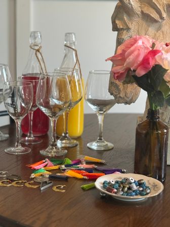 Mustangs & Malas: Intentional Jewelry Making with Pastry Brunch & Mimosas at the Farm!  image 44