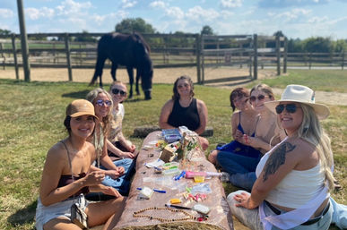 Unbridle Your Creativity: Mala Making, Mimosa Sipping, and Horse-Themed Fun & Photos at Breakaway Ranch Surrounded by Horses! image 5