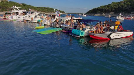 Big Tex Party Boats: Party Barge Double Decker and Tritoon Charters with Captain, Waterslide, YETI and more image 15