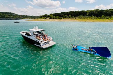 Big Tex Party Boats: Party Barge Double Decker and Tritoon Charters with Captain, Waterslide, YETI and more image 47