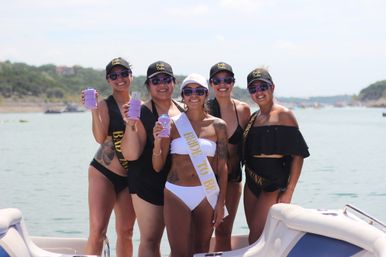 Big Tex Party Boats: Party Barge Double Decker and Tritoon Charters with Captain, Waterslide, YETI and more image 23