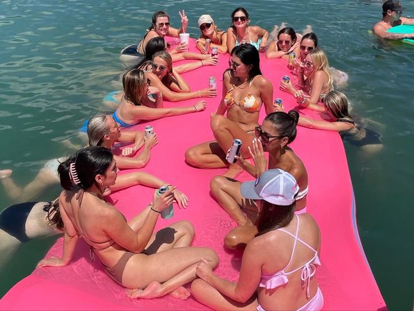 Big Tex Party Boats: Party Barge Double Decker and Tritoon Charters with Captain, Waterslide, YETI and more image 3