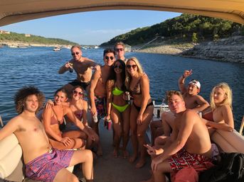 Big Tex Party Boats: Party Barge Double Decker and Tritoon Charters with Captain, Waterslide, YETI and more image 9