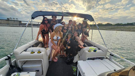 Big Tex Party Boats: Party Barge Double Decker and Tritoon Charters with Captain, Waterslide, YETI and more image 18