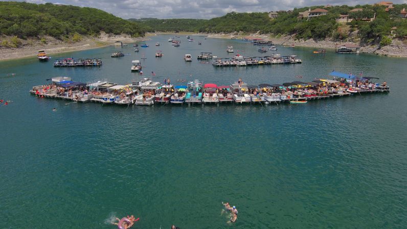 Big Tex Party Boats: Lake Travis - Party Barge, Double Decker, and Tritoon Charters with Captain, Waterslide, YETI and more image 14