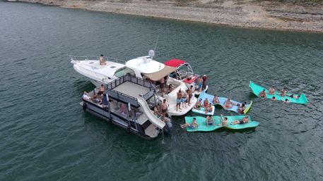 Big Tex Party Boats: Party Barge Double Decker and Tritoon Charters with Captain, Waterslide, YETI and more image 60