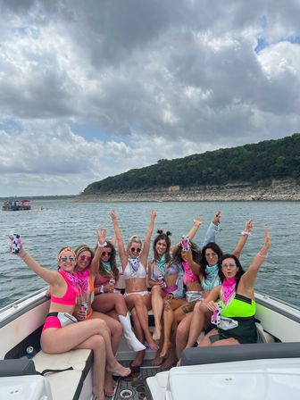 Big Tex Party Boats: Party Barge Double Decker and Tritoon Charters with Captain, Waterslide, YETI and more image 52