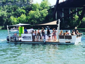 Big Tex Party Boats: Party Barge Double Decker and Tritoon Charters with Captain, Waterslide, YETI and more image 65