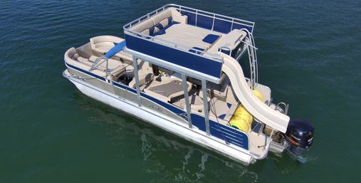 Big Tex Party Boats: Party Barge Double Decker and Tritoon Charters with Captain, Waterslide, YETI and more image 33