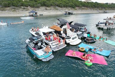 Big Tex Party Boats: Party Barge Double Decker and Tritoon Charters with Captain, Waterslide, YETI and more image 50