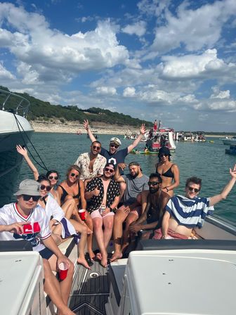 Big Tex Party Boats: Party Barge Double Decker and Tritoon Charters with Captain, Waterslide, YETI and more image 56