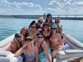 Big Tex Party Boats: Party Barge Double Decker and Tritoon Charters with Captain, Waterslide, YETI and more image 10