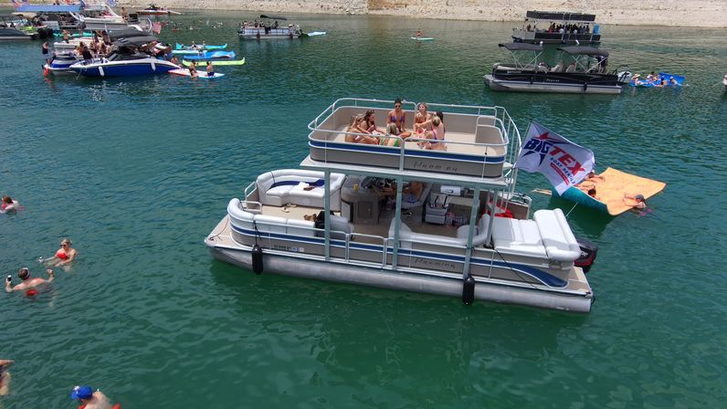 Big Tex Party Boats: Party Barge Double Decker and Tritoon Charters with Captain, Waterslide, YETI and more image 35