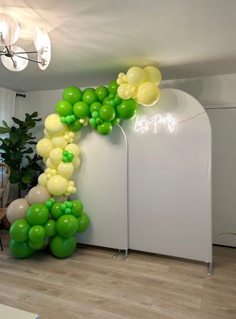 Bachelorette Airbnb Decor with Backdrops, Balloon Garlands, Bride Room, Fridge Stocking image 37